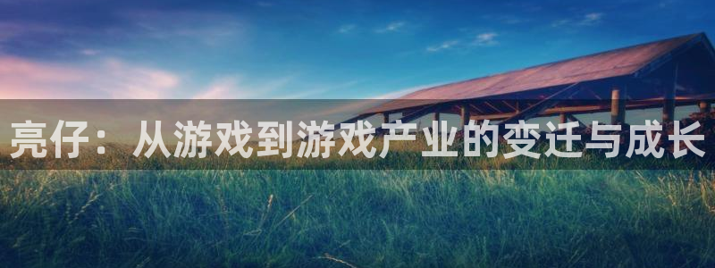 亿万28官网注册平台：亮仔：从游戏到游戏产业的变迁与成长